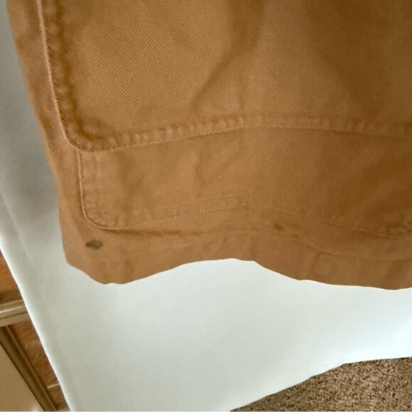 L.L. Bean Womens Medium Tan Button Up Field Barn Jacket Coat Corduroy Trim - Picture 5 of 11